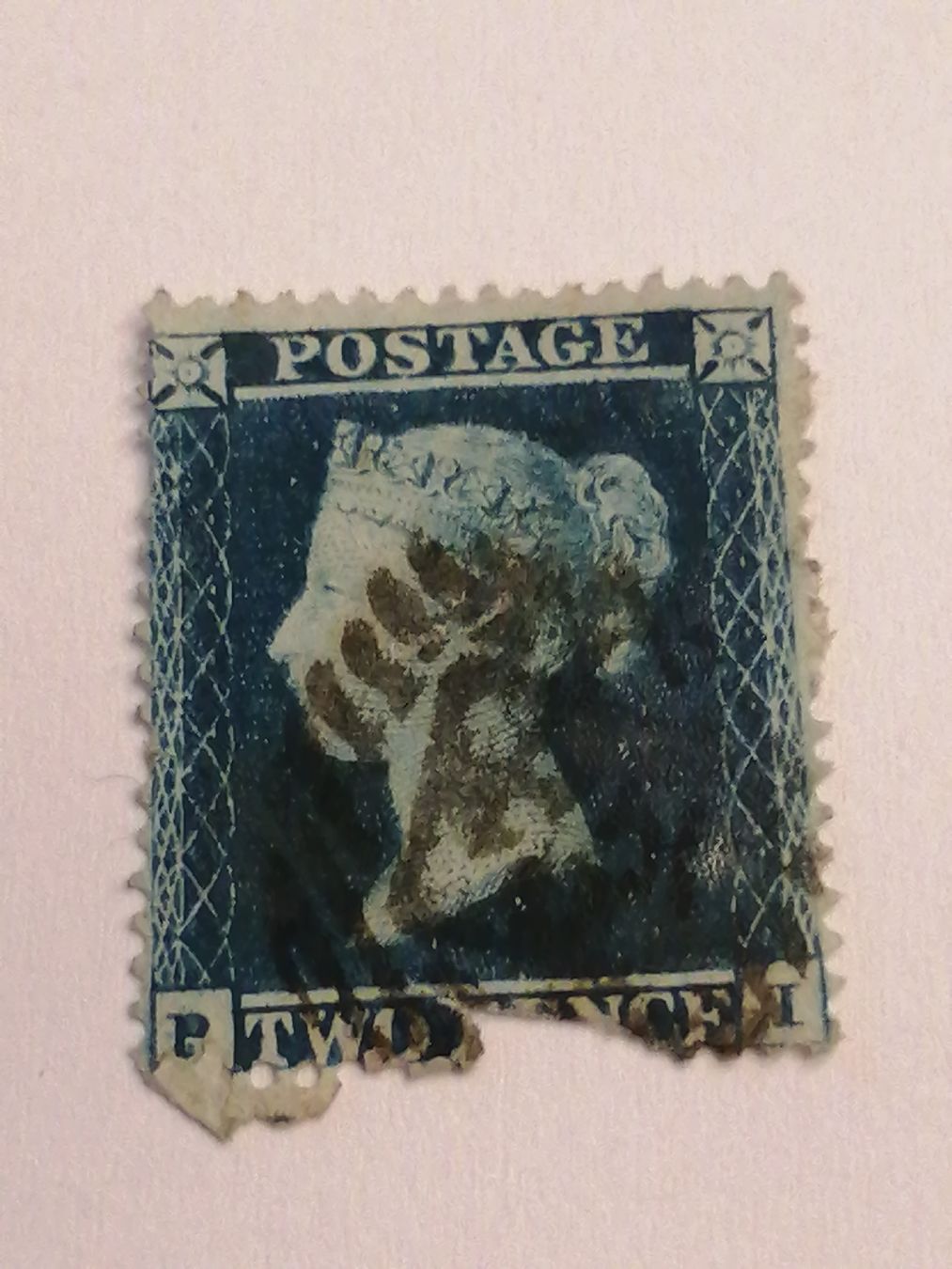 Alle Briefmarken: Two Pence Blue 1855 – Gebraucht aus Happerswil von tschergi